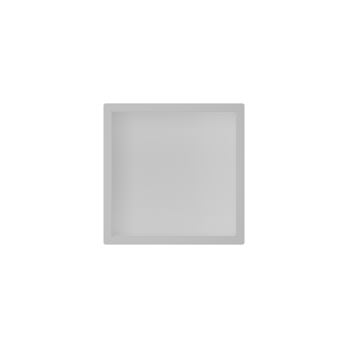 17107MW — Regn inbouwnis 30x30x7cm met LED, mat wit