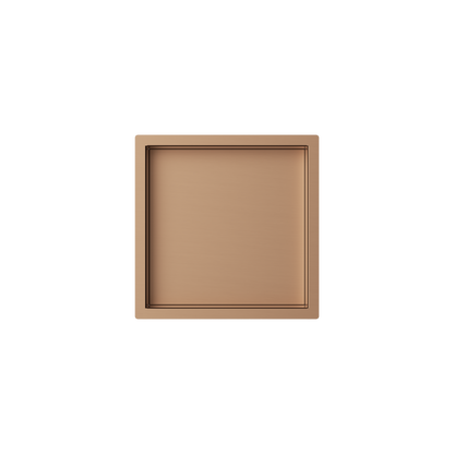 17107RG — Regn inbouwnis 30x30x7cm met LED, geborsteld koper