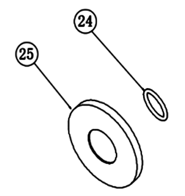 18039CR — Regn rozet uitloop t.b.v. 10005, chroom