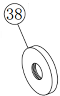 18057GM — Regn ronde rozet voor wandarm t.b.v. 15004GM, gm
