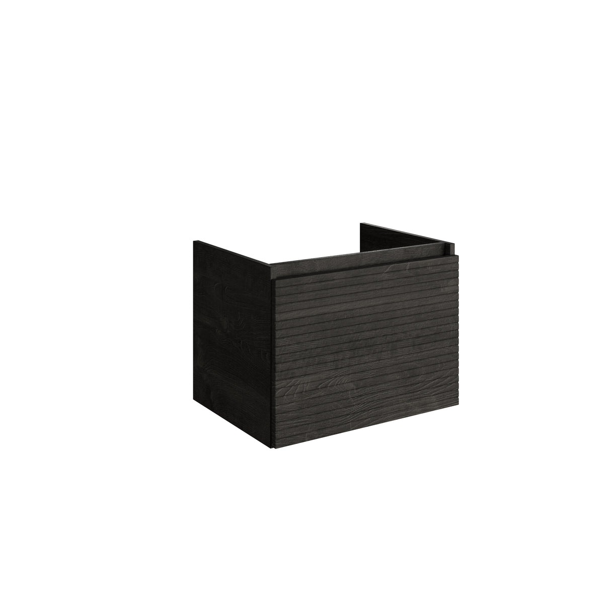 20060RG35 — Regn onderkast enkele lade 60cm, rook zwart ribbel