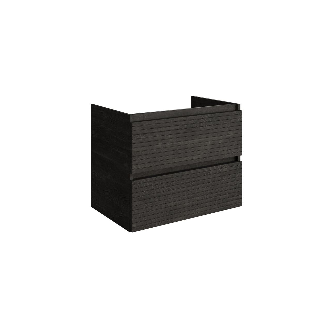 20072RG35 — Regn onderkast dubbele lade 70cm, rook zwart ribbel