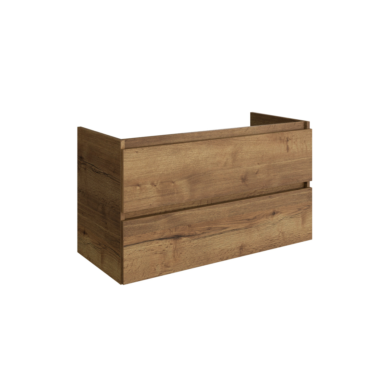 20102R59 — Regn onderkast dubbele lade 100cm, bruin eiken