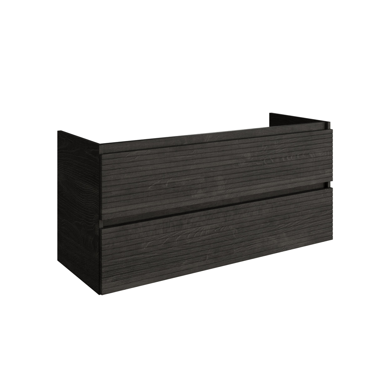 20122RG35 — Regn onderkast dubbele lade H56 120cm, rook zwart ribbel