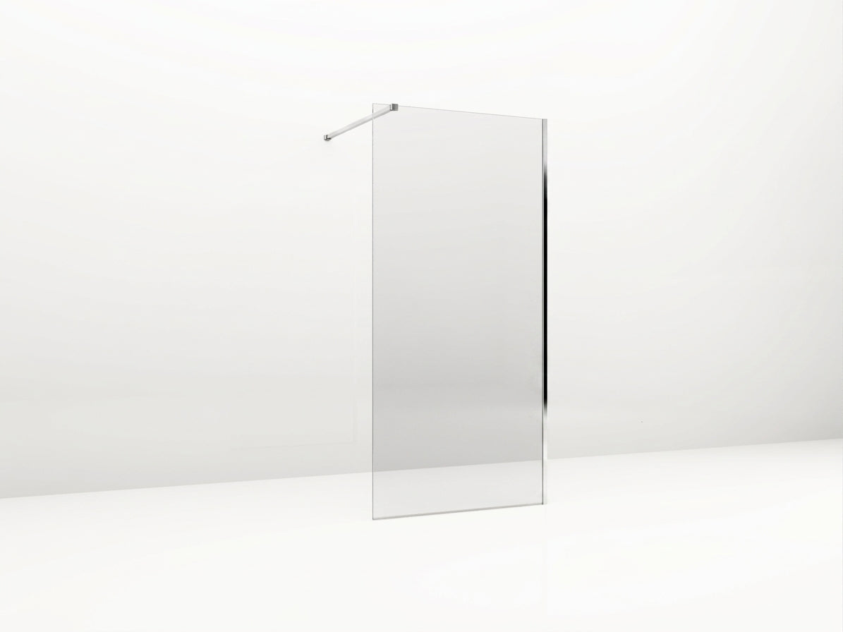 40120 — Regn glaswand helder glas 8mm, 120x200cm