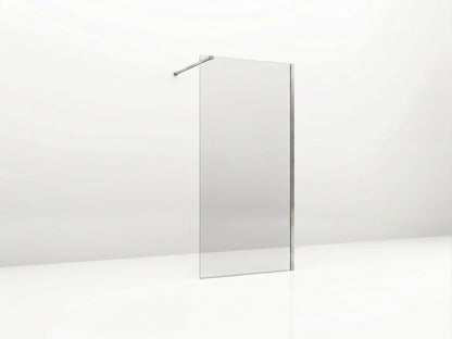 41100BN — Regn inloopdouche 100cm helder glas, geborsteld nikkel