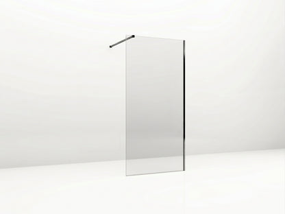 41100GM — Regn inloopdouche 100cm helder glas, gun metal black