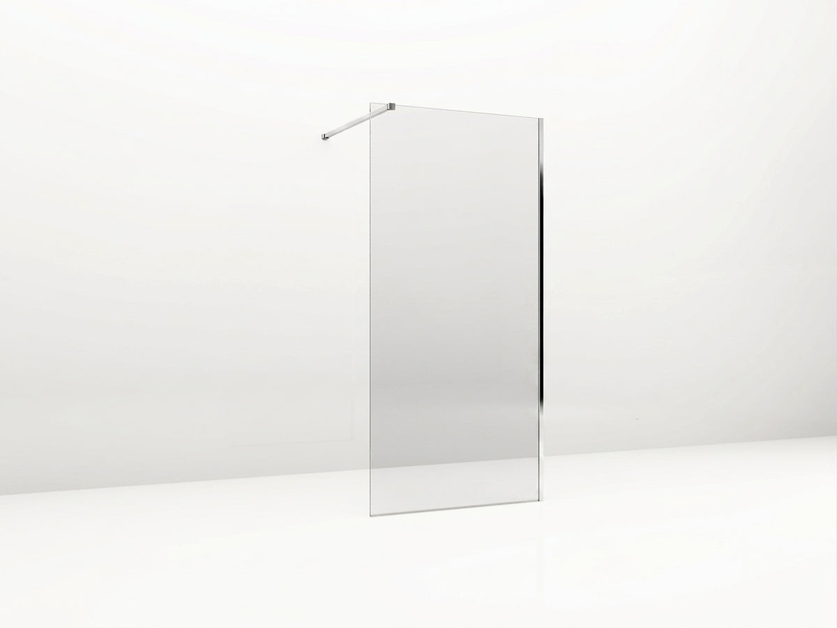 41120CR — Regn inloopdouche 120cm helder glas, chroom