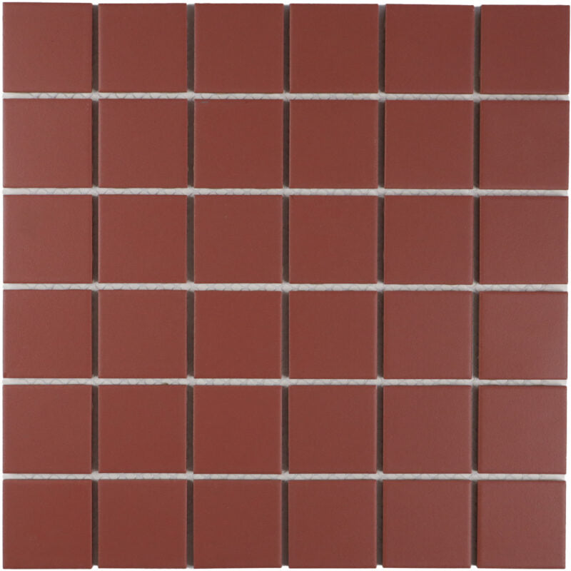 The Mosaic Factory Patterns Square Terra Cotta Matt 48x48mm - SM48012