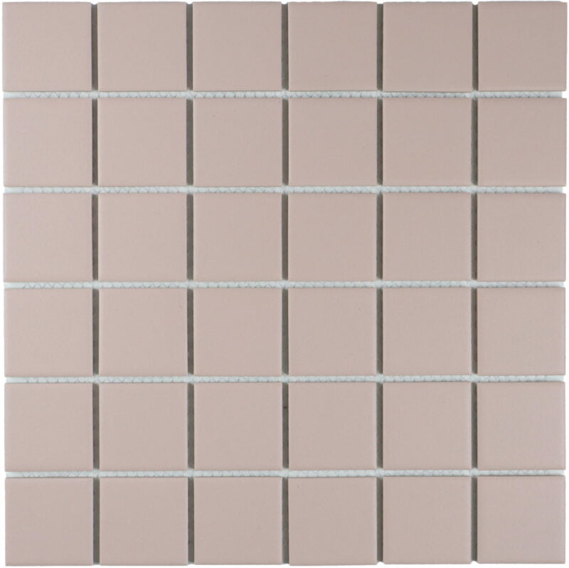 The Mosaic Factory Patterns Square Royal Peach Matt 48x48mm - SM48080