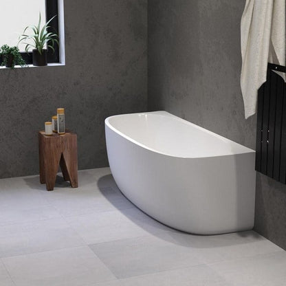 Solid-line Arona back to wall bad | 160 cm | Wit