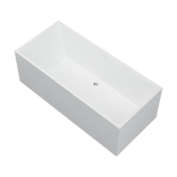 Solid-line Square back to wall bad 153x70cm Wit