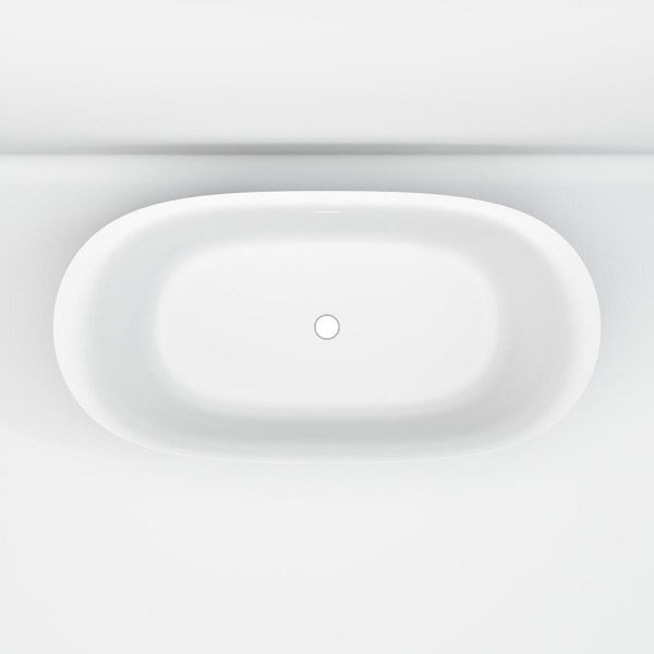 Solid-line Livia vrijstaand bad | 160 cm | Mat Wit