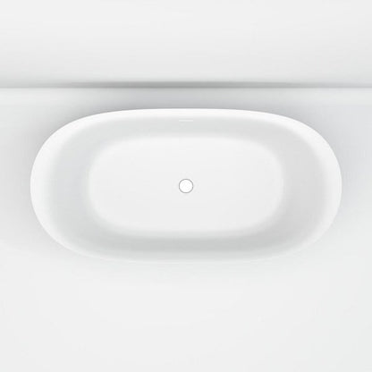 Solid-line Livia vrijstaand bad | 160 cm | Mat Wit
