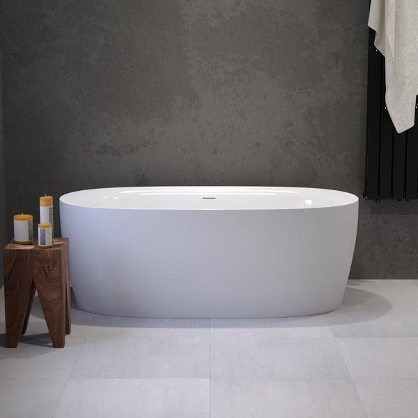 Solid-line Livia vrijstaand bad | 160 cm | Wit