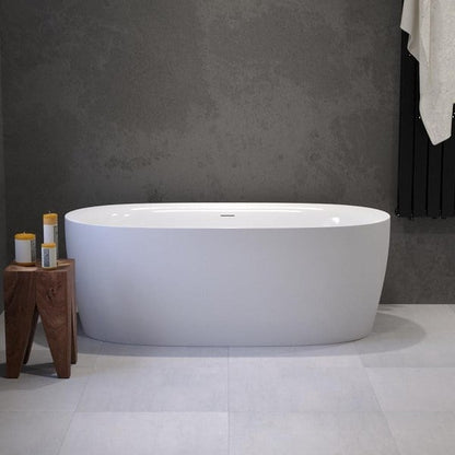 Solid-line Livia vrijstaand bad | 160 cm | Wit