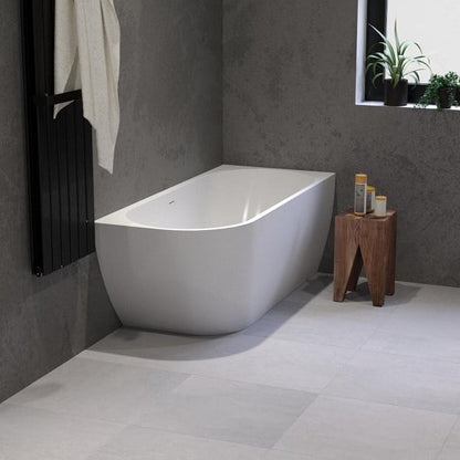 Solid-line Luvino hoekbad | Rechts | 160 cm | Wit