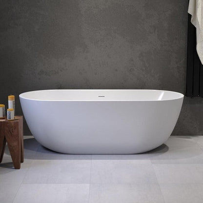 Solid-line Terra vrijstaand bad | 158 cm | Wit