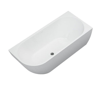 Solid-line Luvino hoekbad | Rechts | 160 cm | Wit