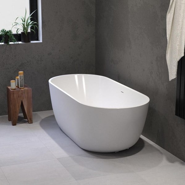 Solid-line Terra vrijstaand bad | 158 cm | Wit