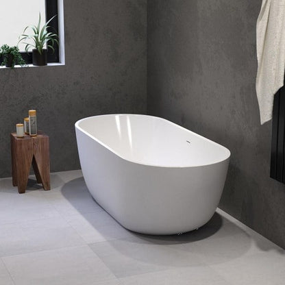 Solid-line Terra vrijstaand bad | 158 cm | Wit