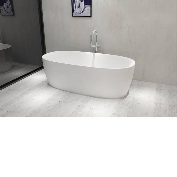 Solid-line Livia vrijstaand bad | 160 cm | Wit