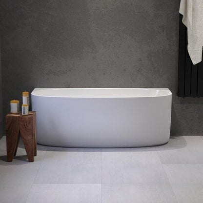 Solid-line Arona back to wall bad | 160 cm | Wit