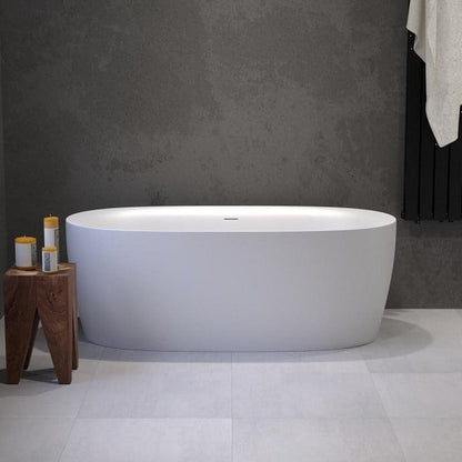 Solid-line Livia vrijstaand bad | 160 cm | Mat Wit