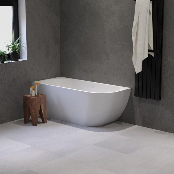 Solid-line Luvino hoekbad | Links | 160 cm | Wit
