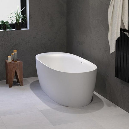 Solid-line Livia vrijstaand bad | 160 cm | Mat Wit