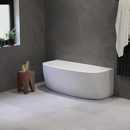 Solid-line Arona back to wall bad | 160 cm | Wit