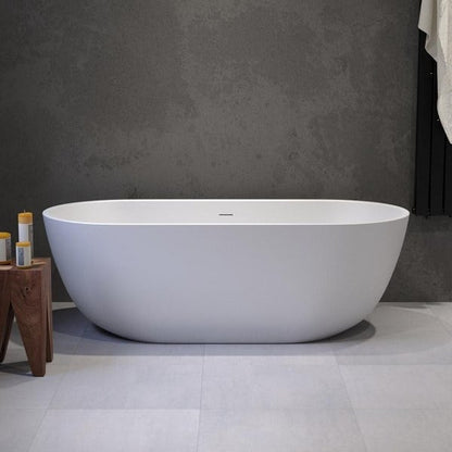 Solid-line Terra vrijstaand bad | 158 cm | Mat wit