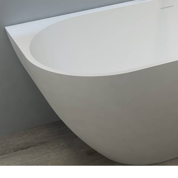 Solid-line Luvino hoekbad | Rechts | 160 cm | Wit