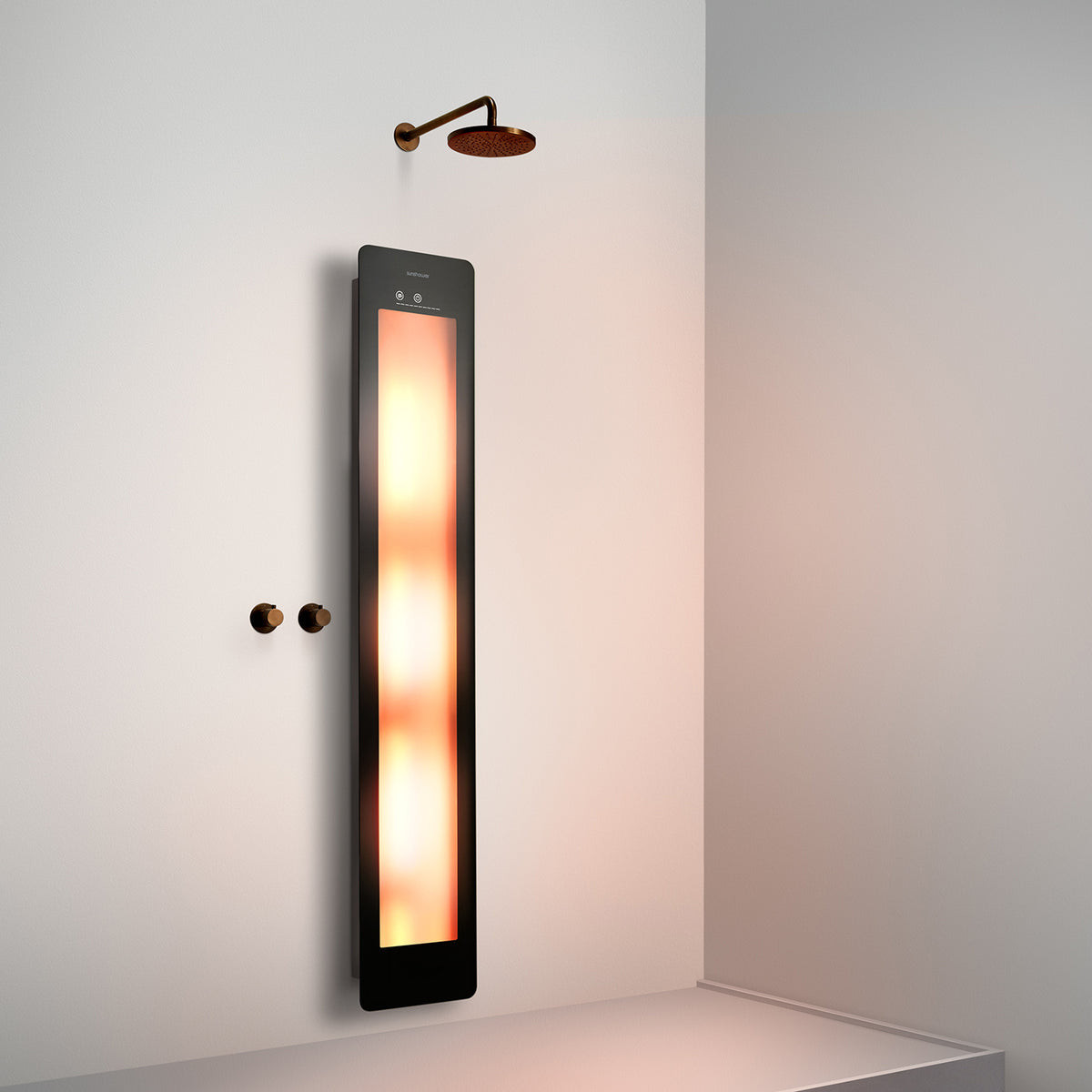 Sunshower One L infrarood | Zwart | Vlakke opbouw | Volledig lichaam | Infrarood