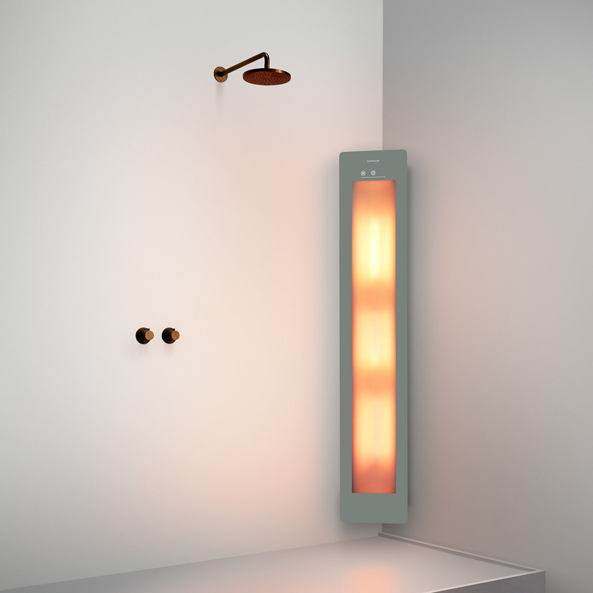 Sunshower One L infrarood | Organic Grey | Opbouw hoek | Volledig lichaam | Infrarood