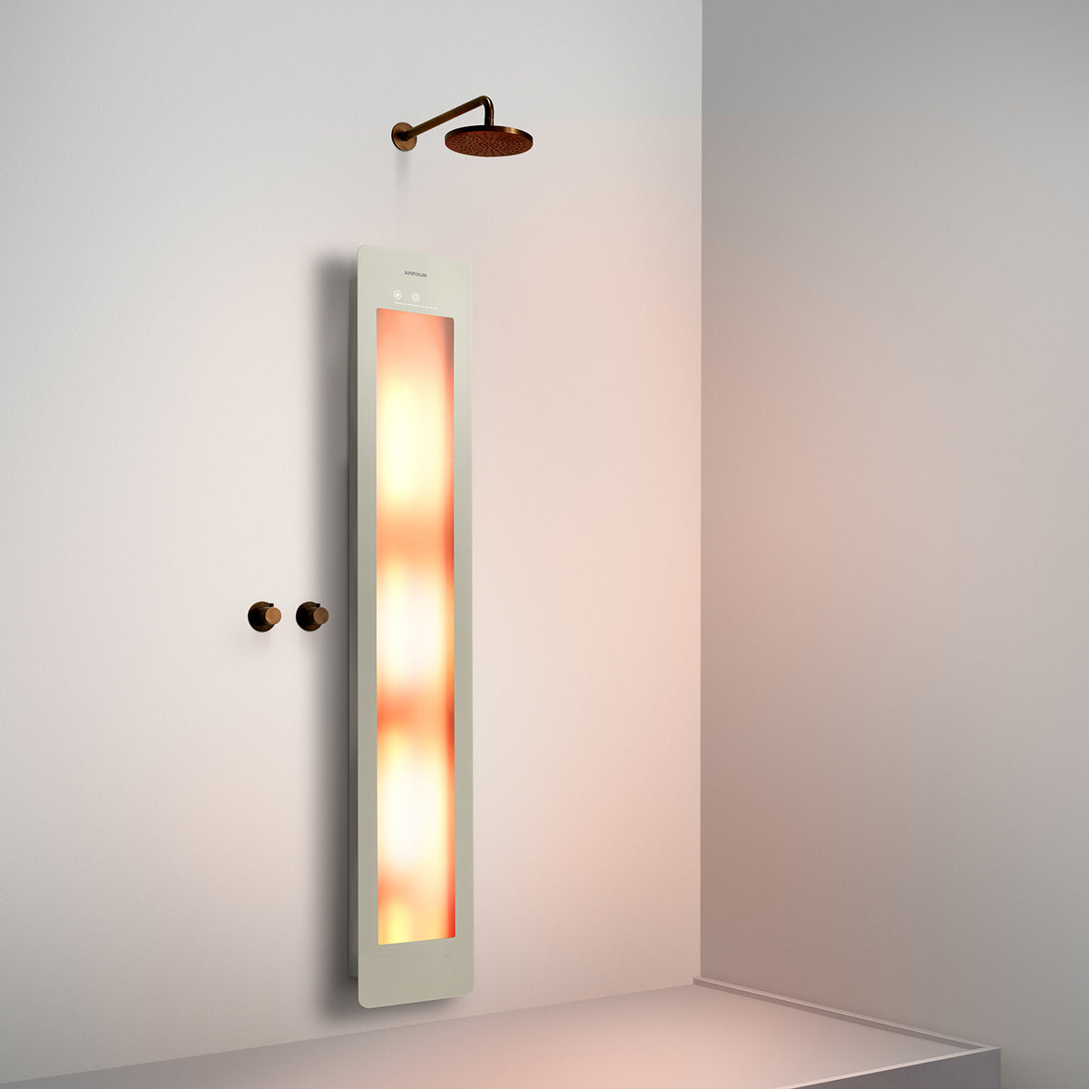 Sunshower One L infrarood | Sand White | Vlakke opbouw | Volledig lichaam | Infrarood