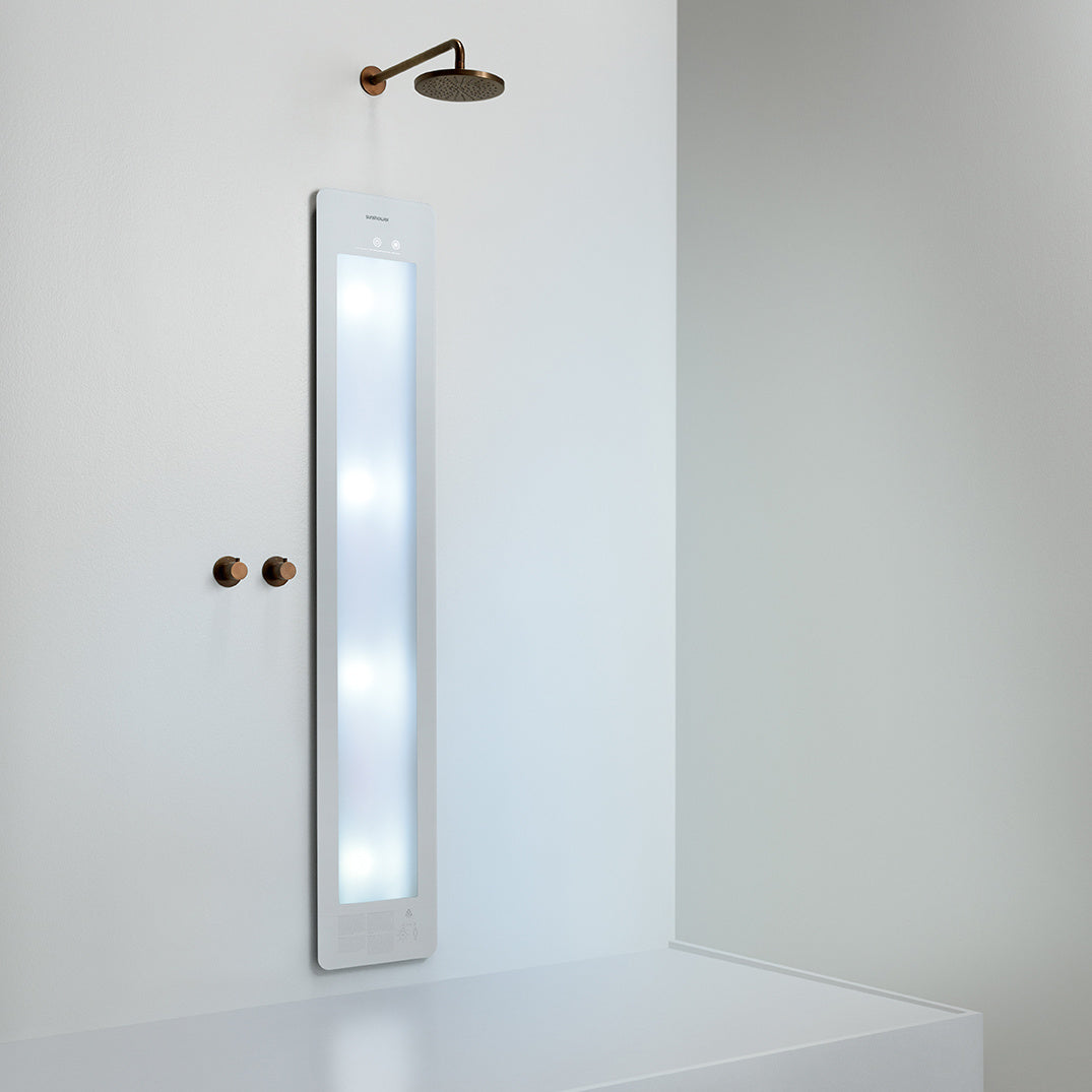 Sunshower Plus L infrarood en UV | Wit | Inbouw | Volledig lichaam | Infrarood en UV