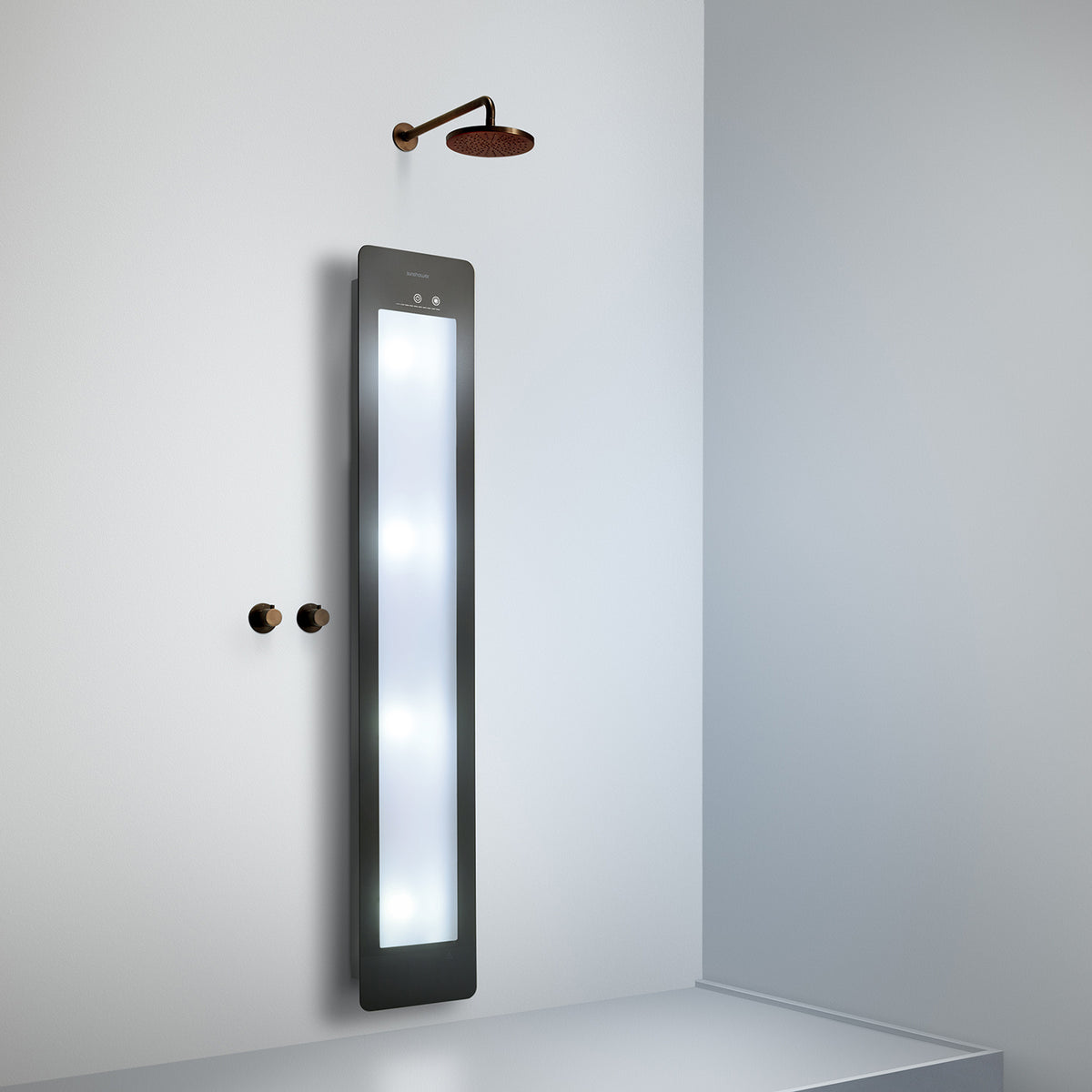 Sunshower Plus L infrarood en UV | Zwart | Vlakke opbouw | Volledig lichaam | Infrarood en UV