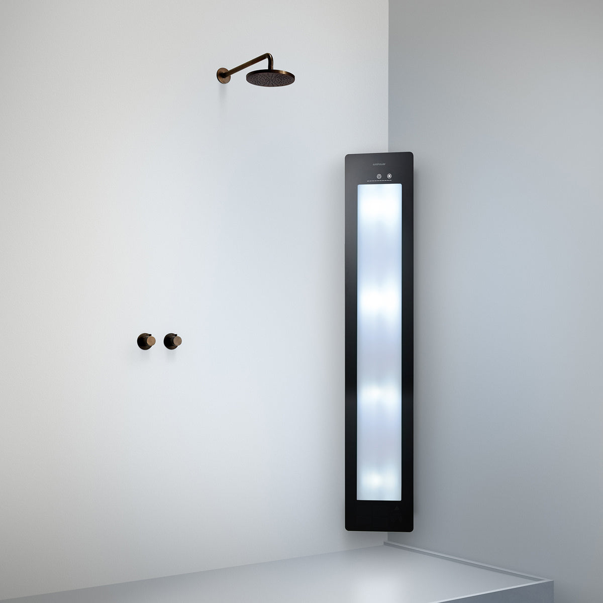 Sunshower Plus L infrarood en UV | Zwart | Opbouw hoek | Volledig lichaam | Infrarood en UV