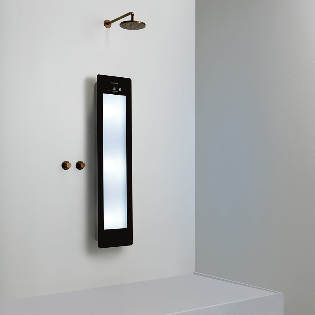Sunshower Plus M infrarood en UV | Zwart | Vlakke opbouw | 3/4 lichaam | Infrarood en UV