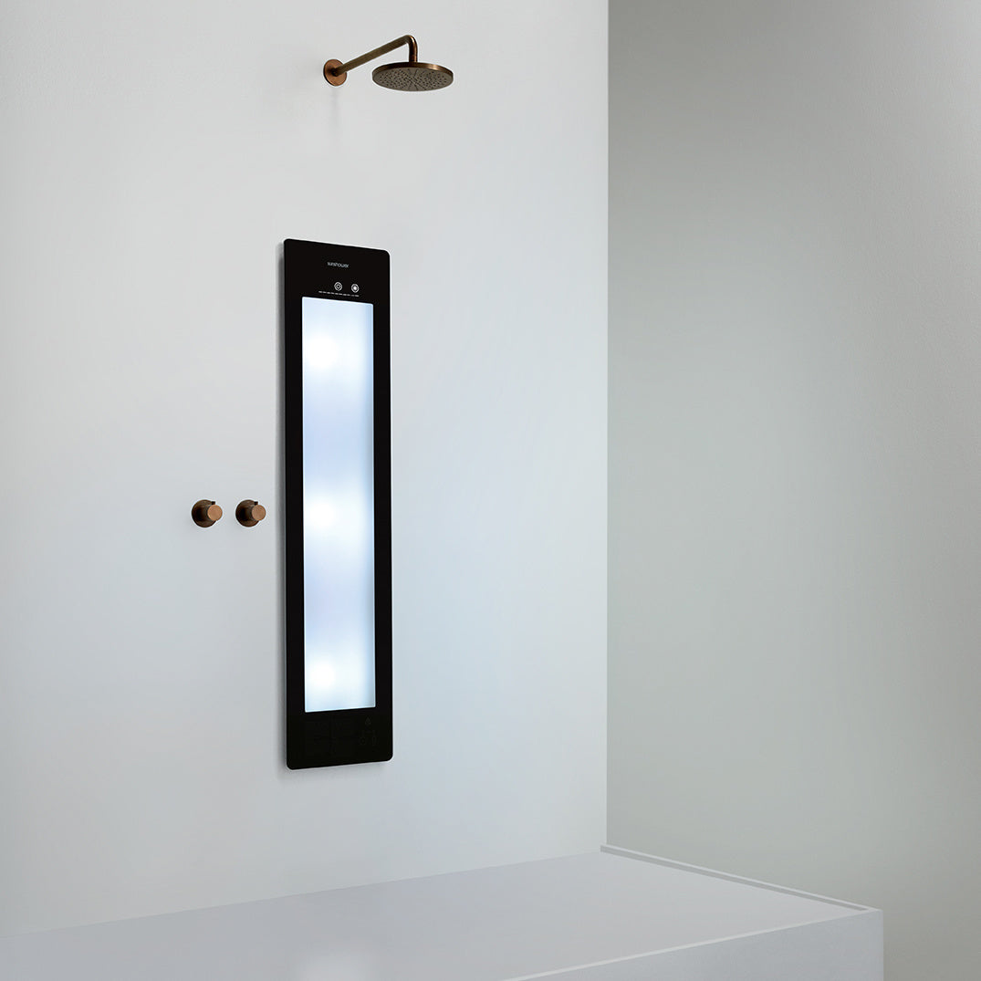 Sunshower Plus M infrarood en UV | Zwart | Inbouw | 3/4 lichaam | Infrarood en UV