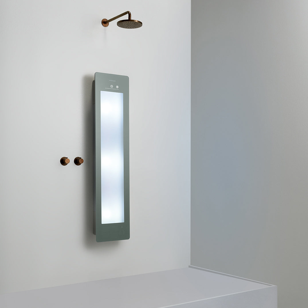 Sunshower Plus M infrarood en UV | Organic Grey | Vlakke opbouw | 3/4 lichaam | Infrarood en UV