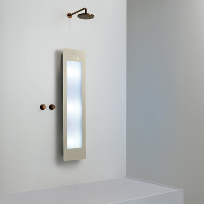 Sunshower Plus M infrarood en UV | Sand White | Vlakke opbouw | 3/4 lichaam | Infrarood en UV
