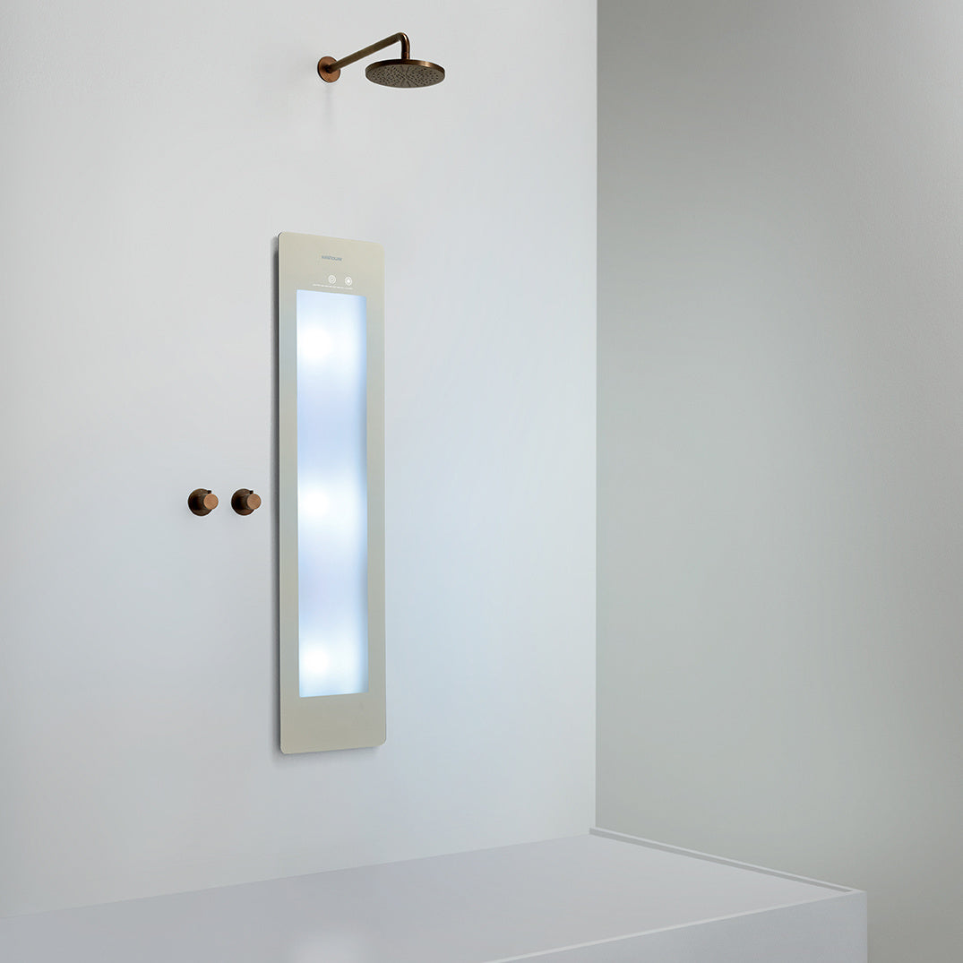 Sunshower Plus M infrarood en UV | Sand White | Inbouw | 3/4 lichaam | Infrarood en UV