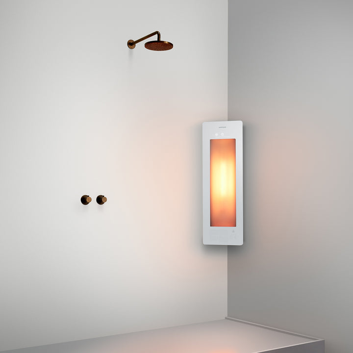 Sunshower One S infrarood | Wit | Opbouw hoek | 1/4 lichaam | Infrarood