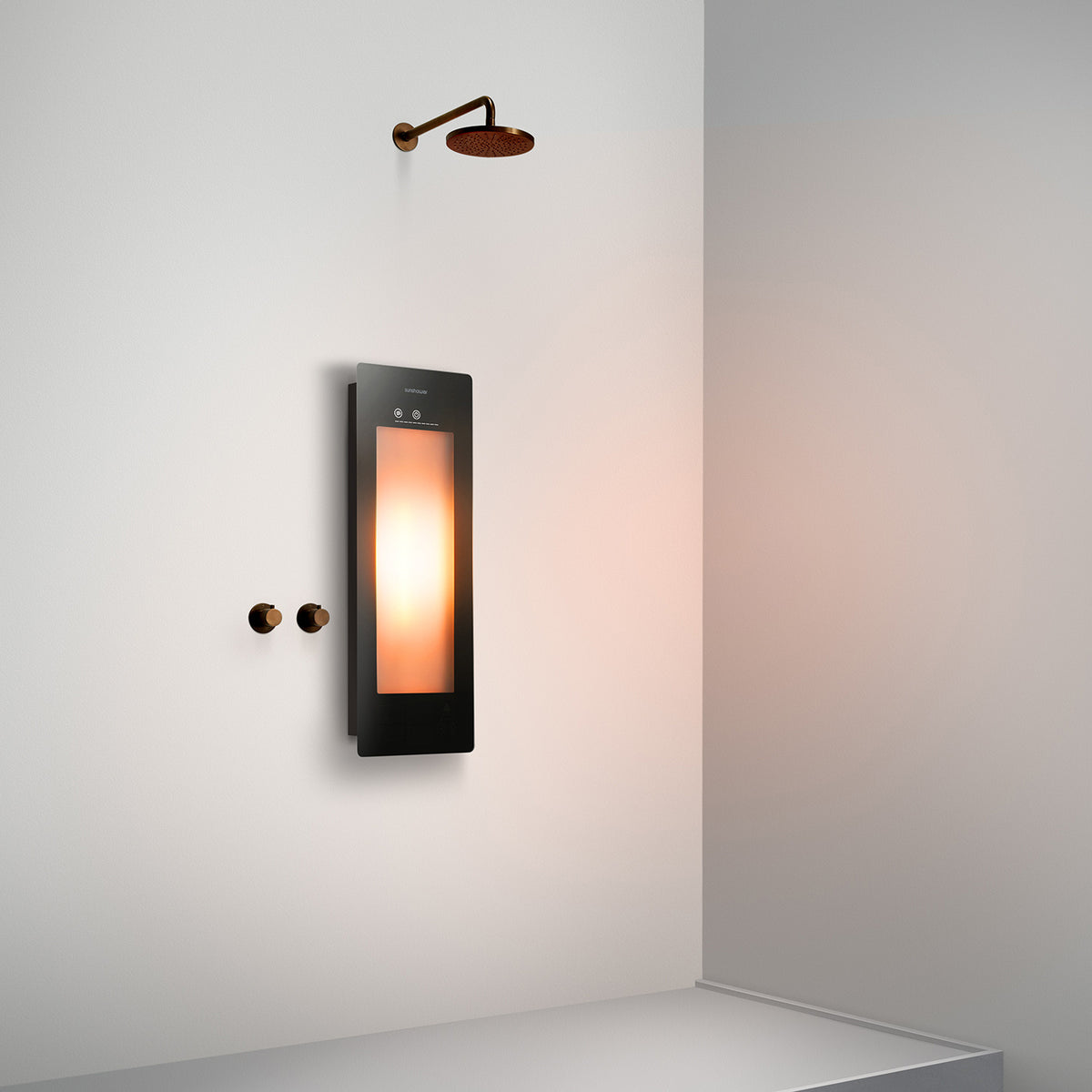 Sunshower One S infrarood | Zwart | Vlakke opbouw | 1/4 lichaam | Infrarood