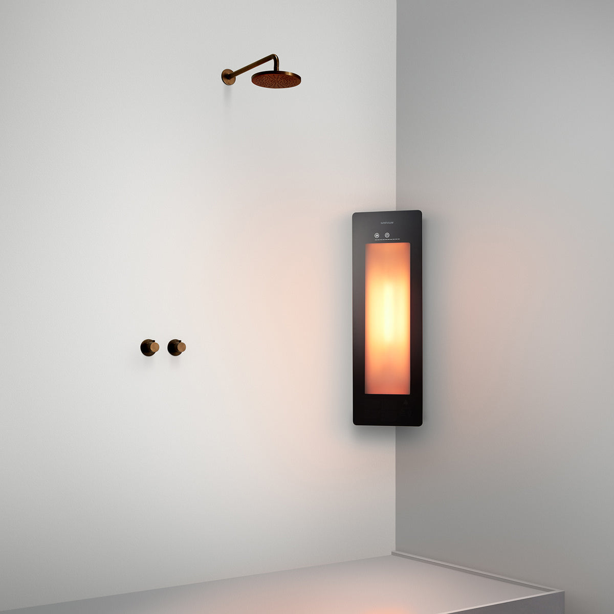 Sunshower One S infrarood | Zwart | Opbouw hoek | 1/4 lichaam | Infrarood