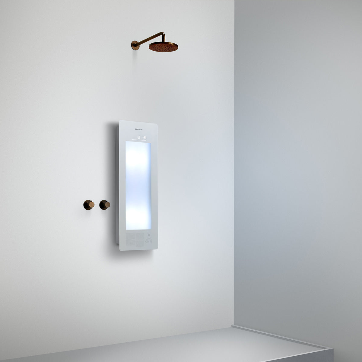 Sunshower Plus S infrarood en UV | Wit | Vlakke opbouw | 1/4 lichaam | Infrarood en UV