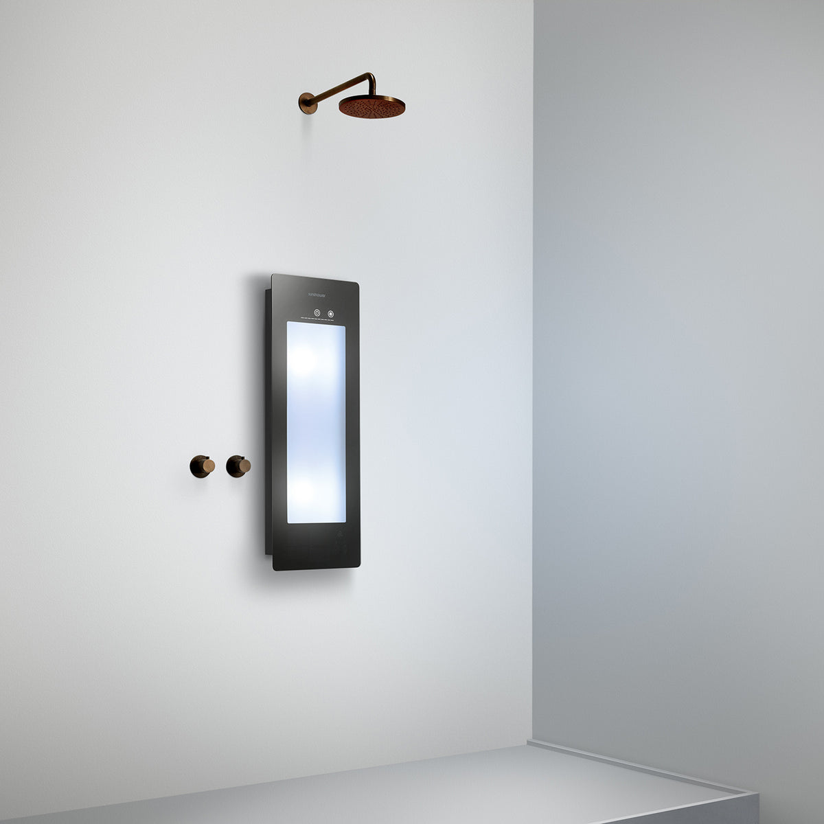 Sunshower Plus S infrarood en UV | Zwart | Vlakke opbouw | 1/4 lichaam | Infrarood en UV