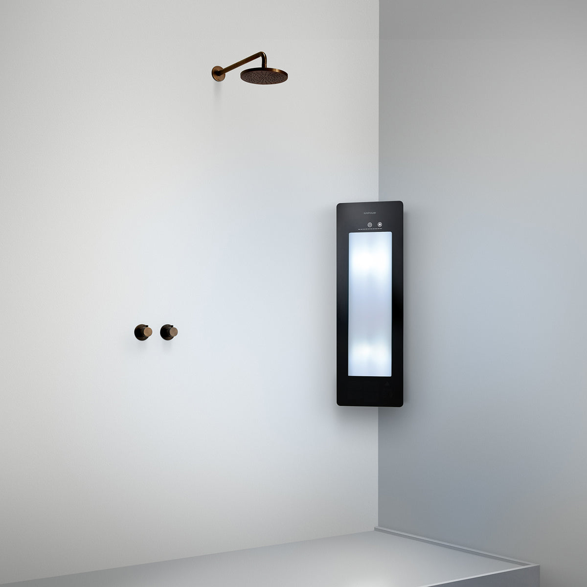 Sunshower Plus S infrarood en UV | Zwart | Opbouw hoek | 1/4 lichaam | Infrarood en UV
